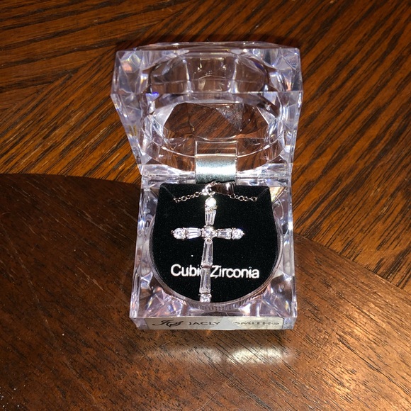 Cubic Zirconia Cross Pendant - Picture 2 of 6